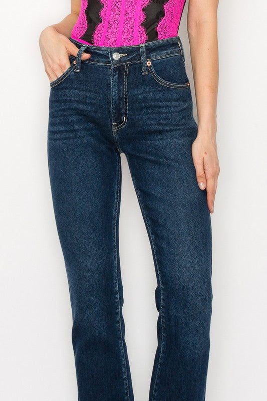 Plus Size- High Rise Skinny Bootcut Jeans