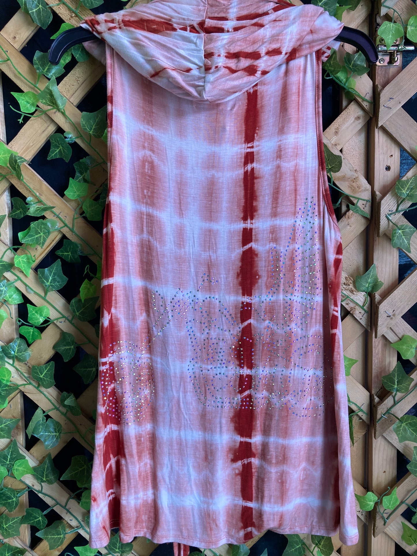 Dare Me Wear Rhinestone Motorcycle and Eagle Star Hooded Top