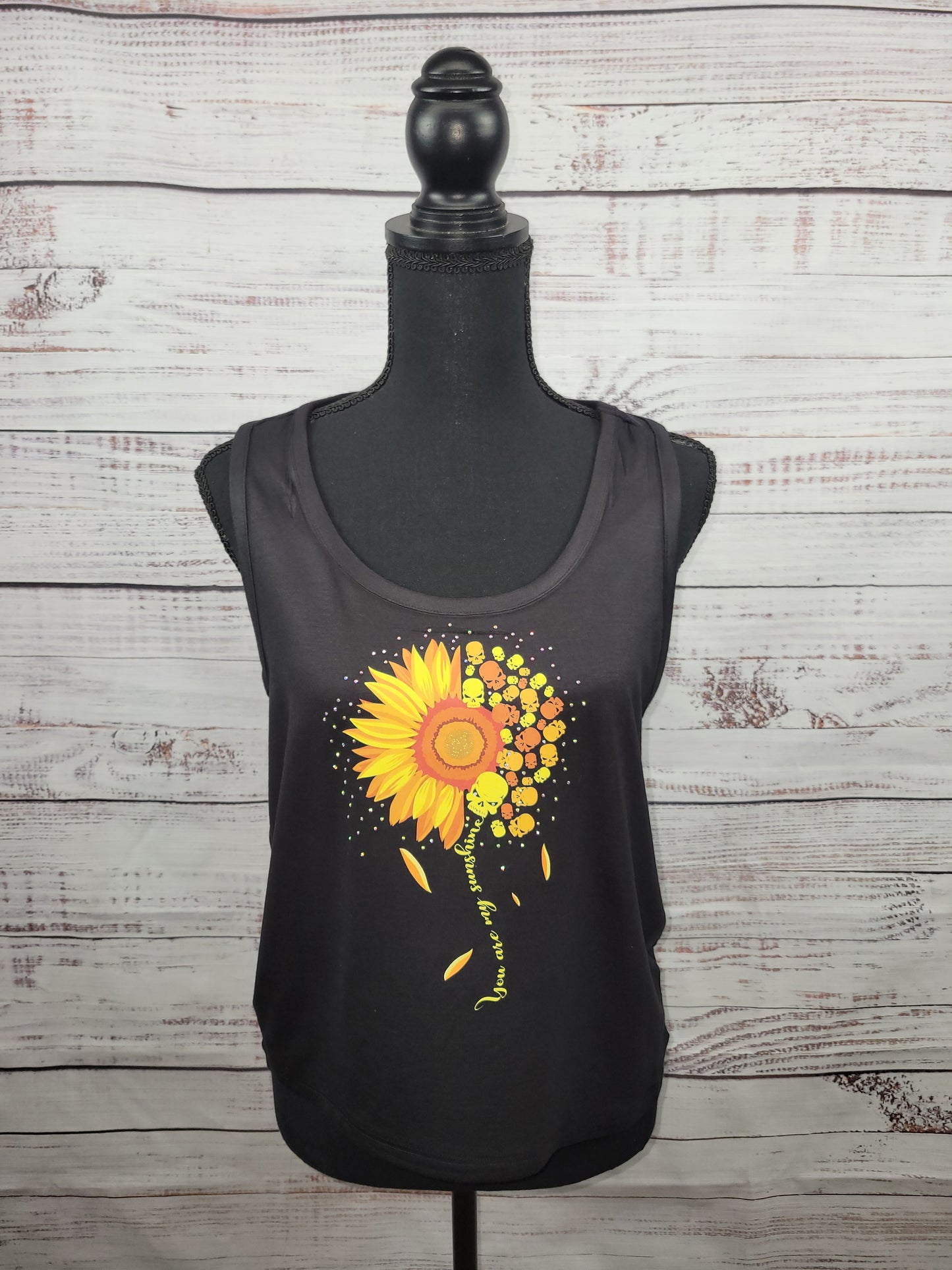 You Are My Sunshine rhinestone tank top