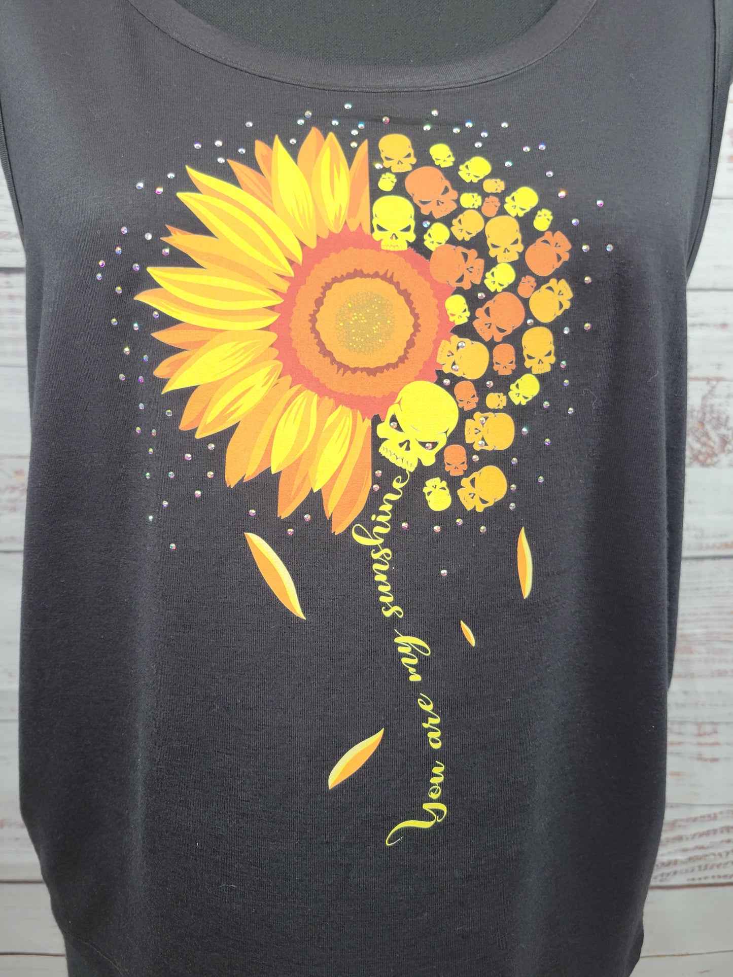 You Are My Sunshine rhinestone tank top