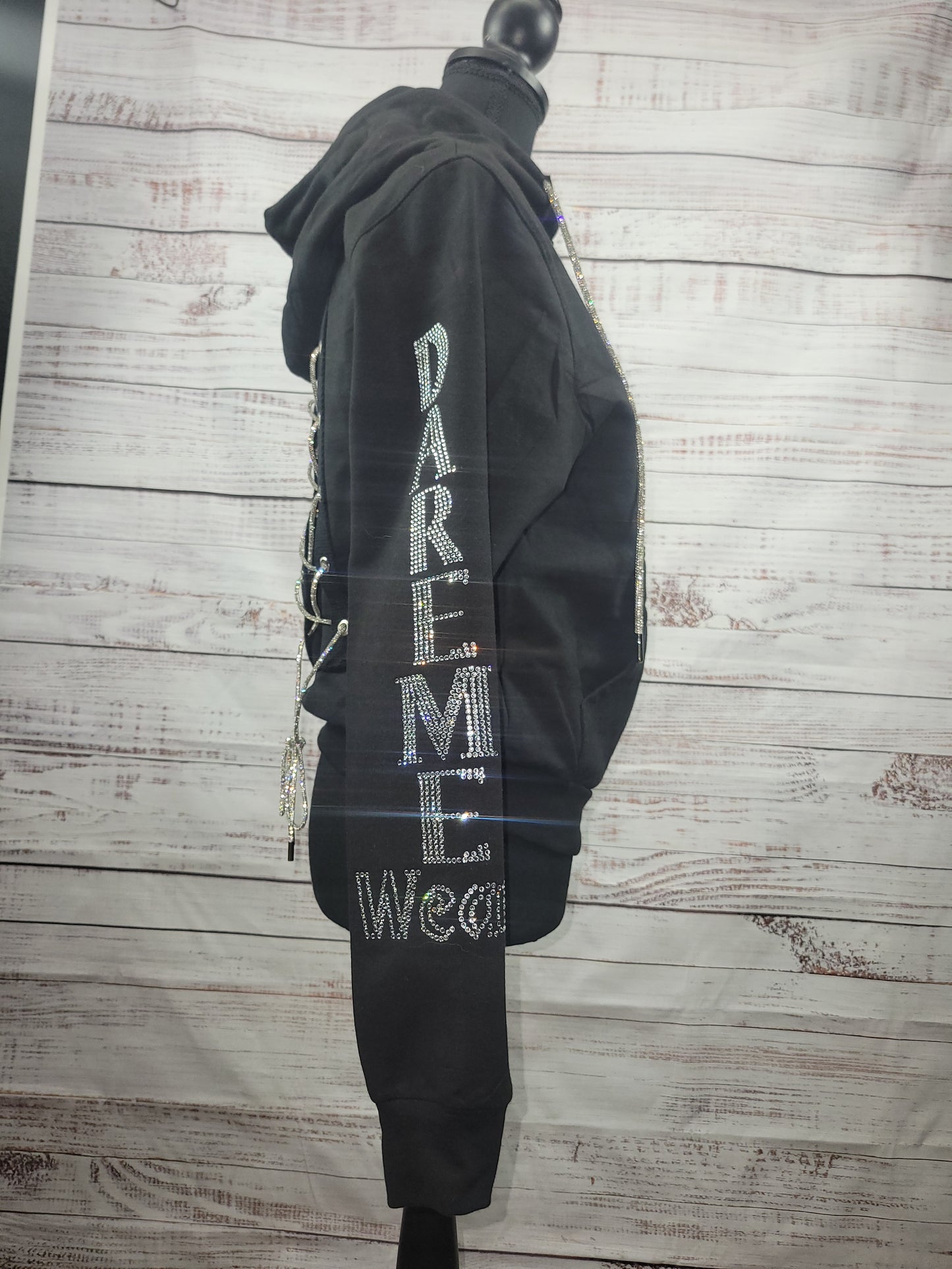 DareMe Wear Rhinestone Hoodie