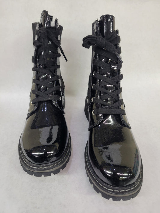 Creep It Real Black Patent Boots