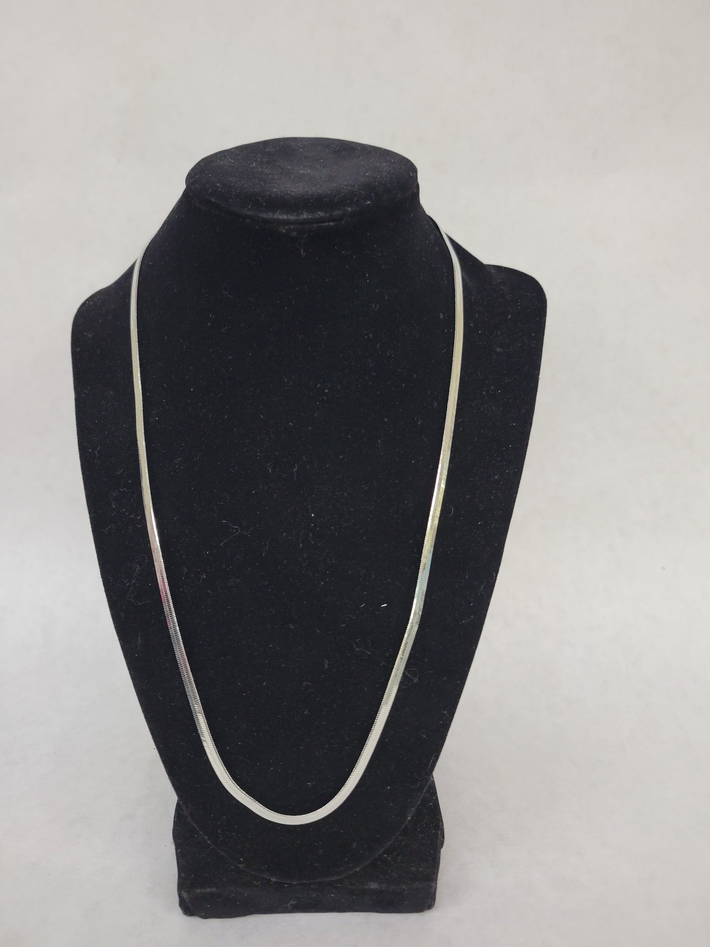 22 Inch Silver Herringbone Necklace