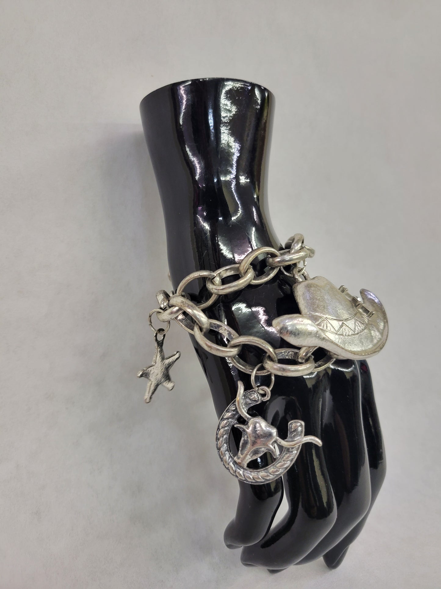 Western Double Chain Charm Bracelet