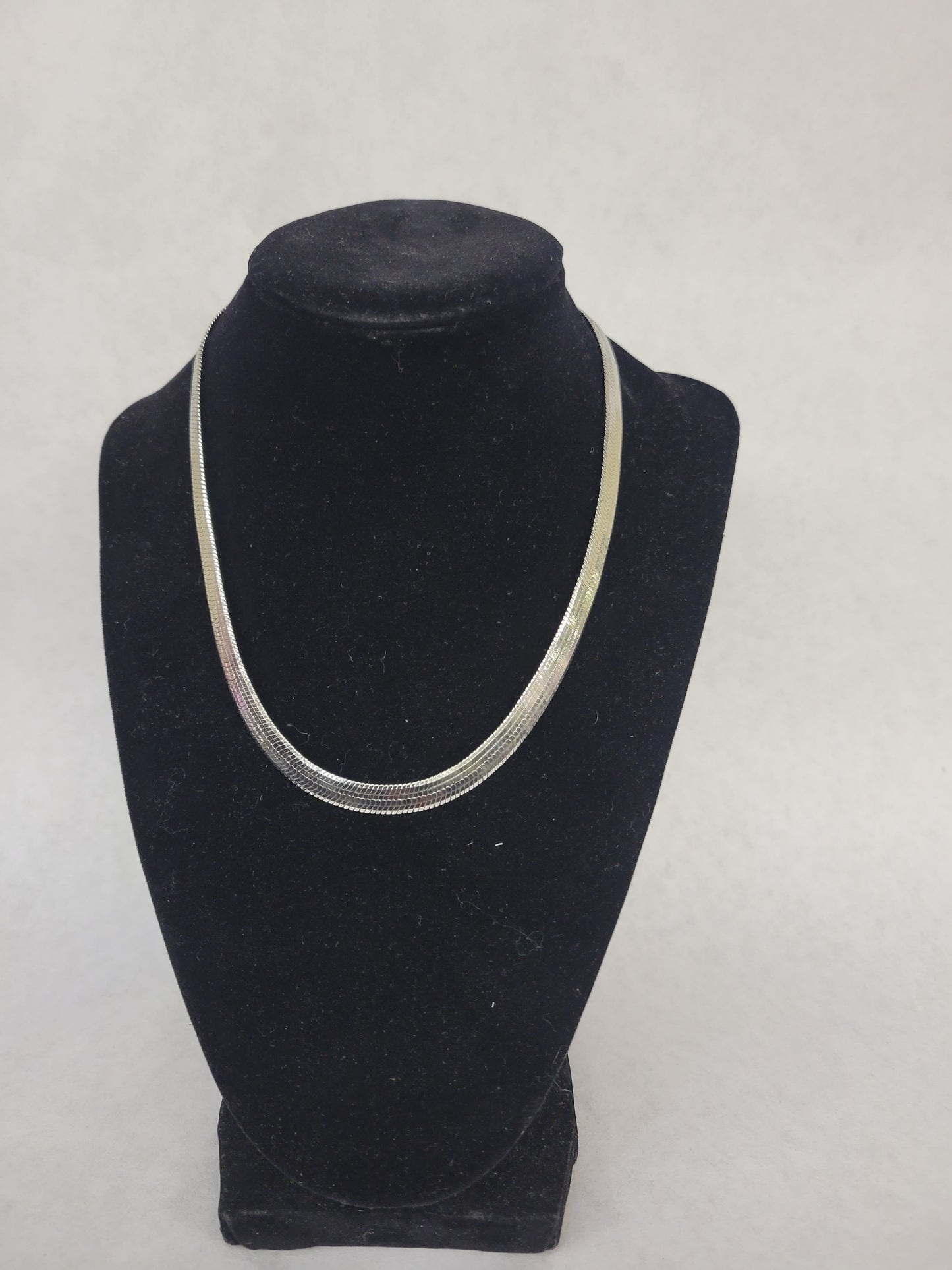 Sterling Silver Wide Herringbone Unisex Chain- 16"