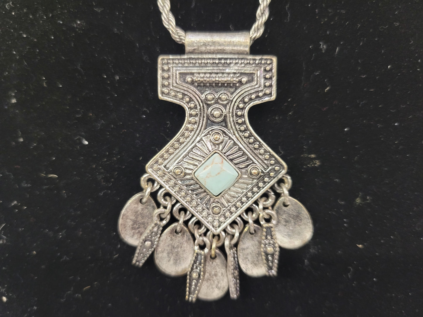 Aztec And Crystal Necklace