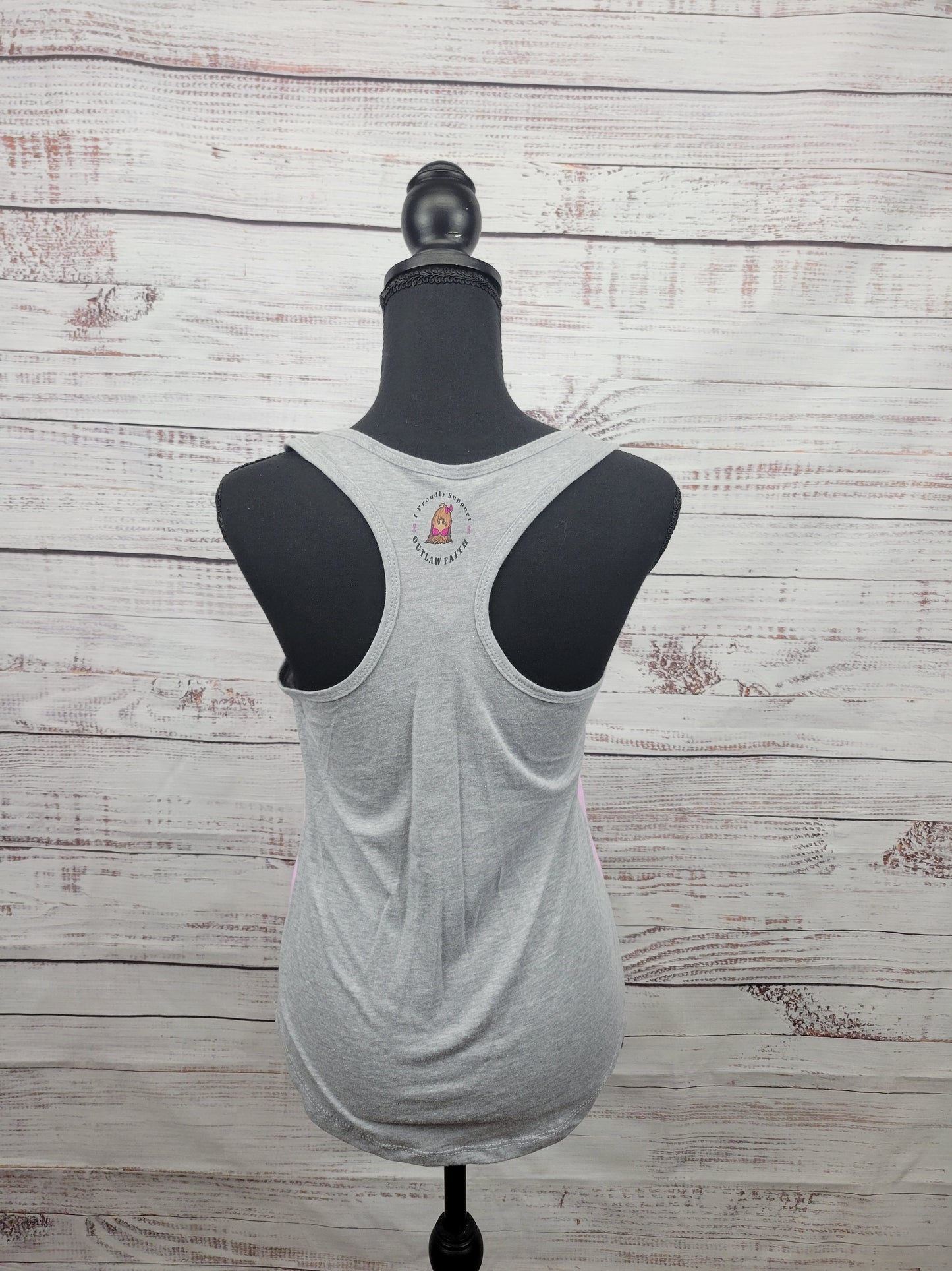 Outlaw Faith Wear Fight Like A Warrior Cancer Racerback Tank Top