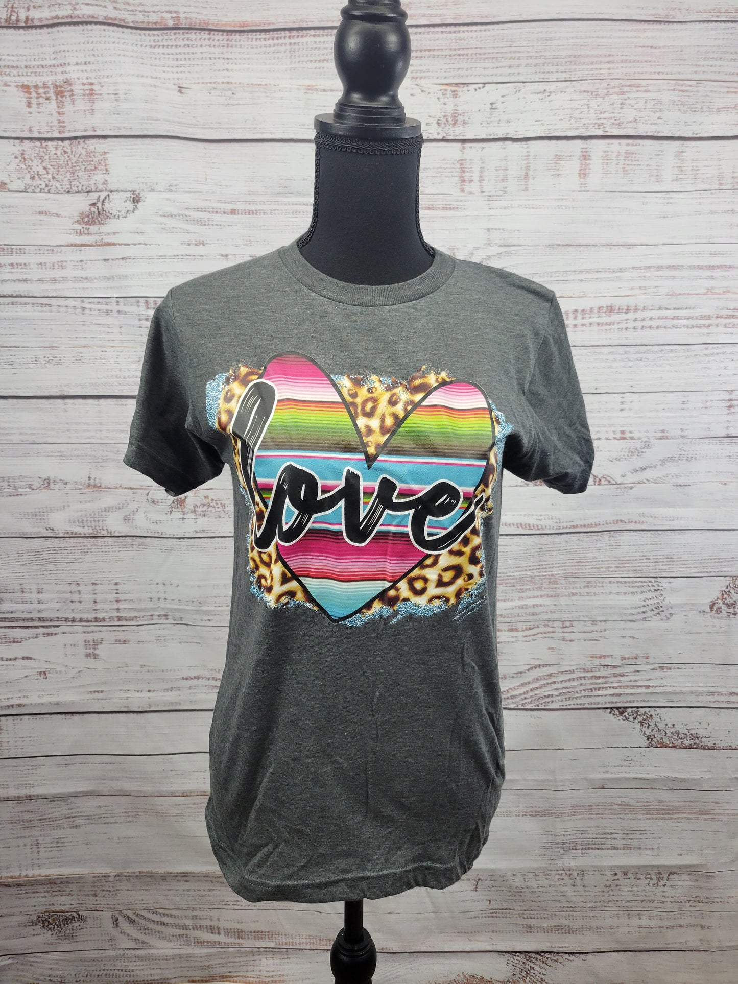 Cheetah Print Heart & Love T-shirt