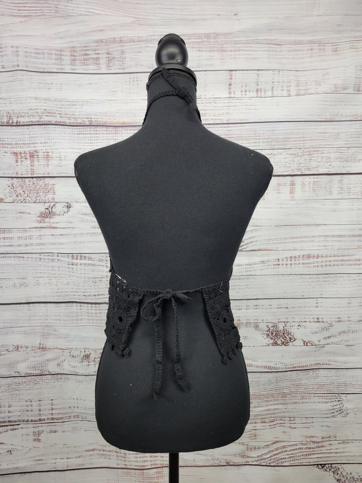 Adora Halter Neck Open Back Crochet Tank Top