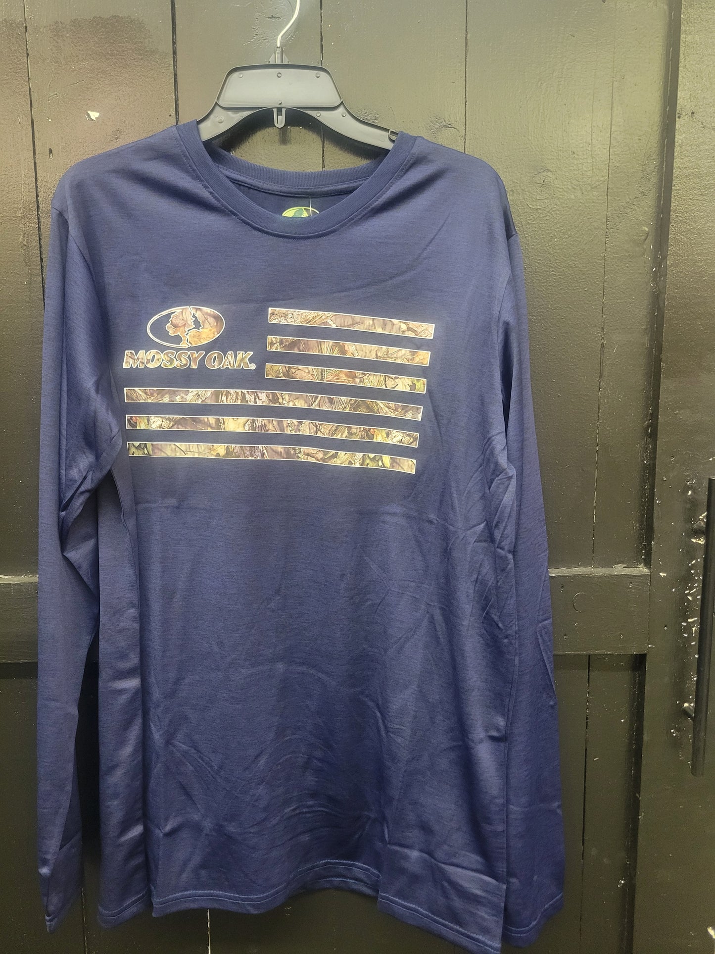 Mossy Oak Unisex Long Sleeve Flag T Shirts