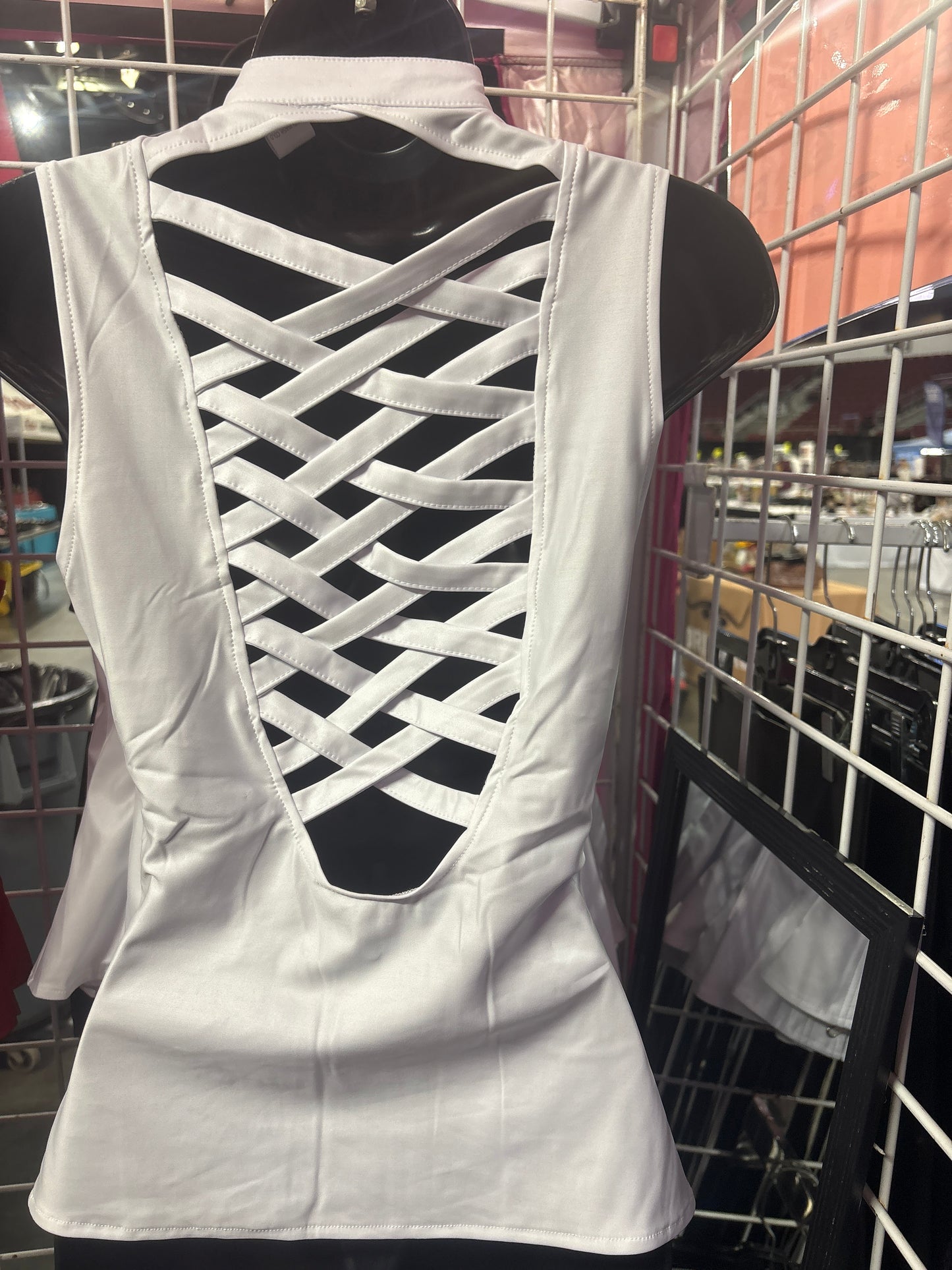 Front Zip Up Detail Corset Top