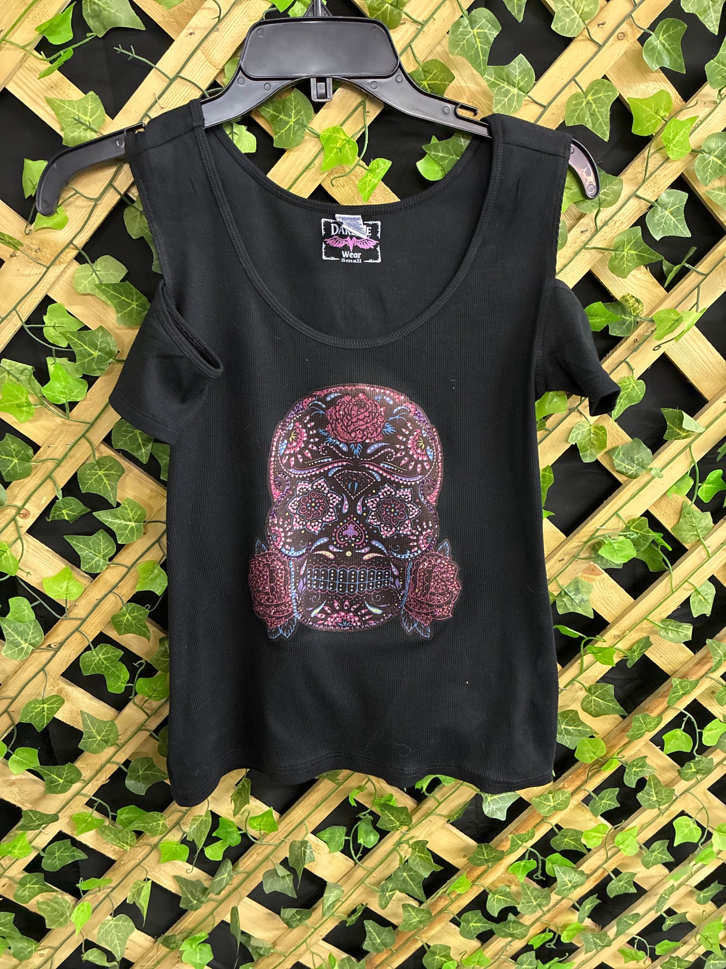 Bedazzled Skull with Roses