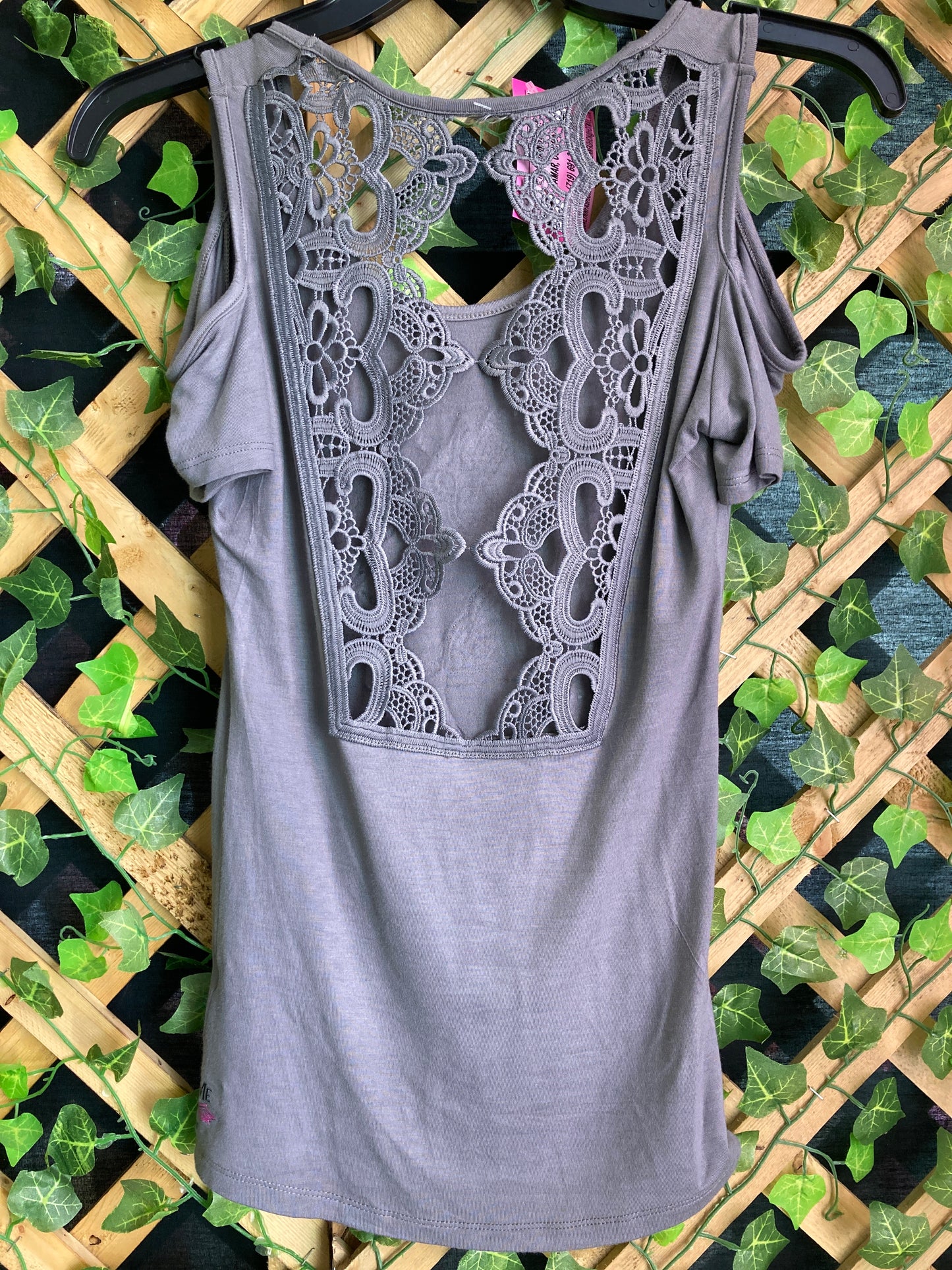 Gray Cold Shoulder 'You Are My Sunshine' Skull Sunflower