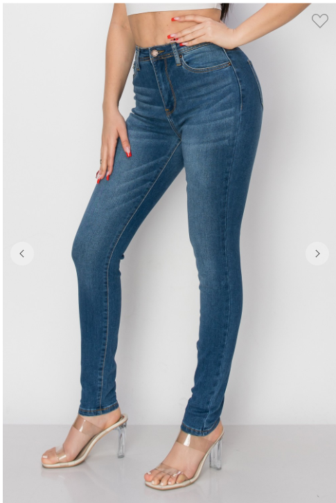 High Waisted Stretchy Skinny Denim Jeans