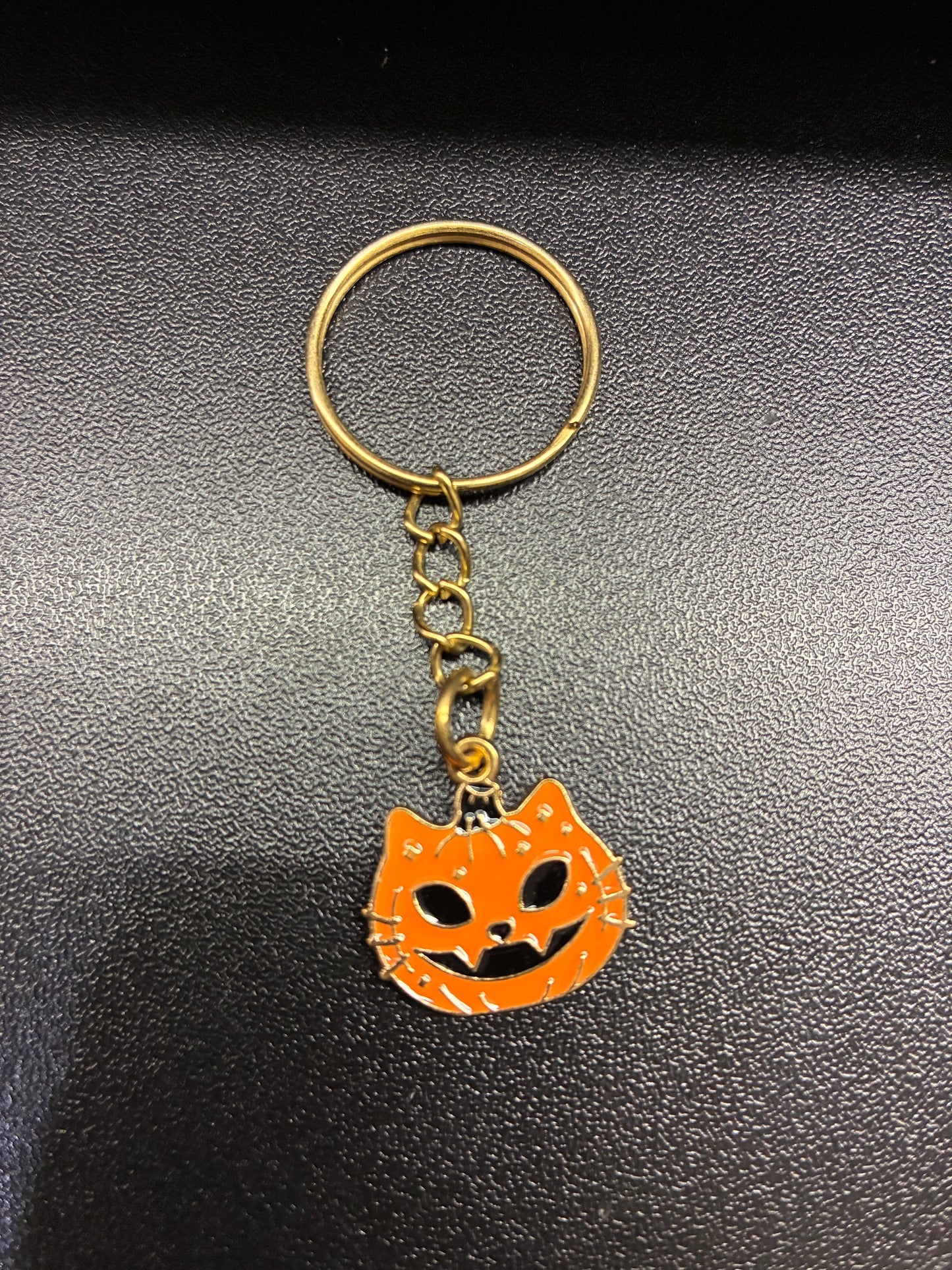 Pumpkin Cat Keychain