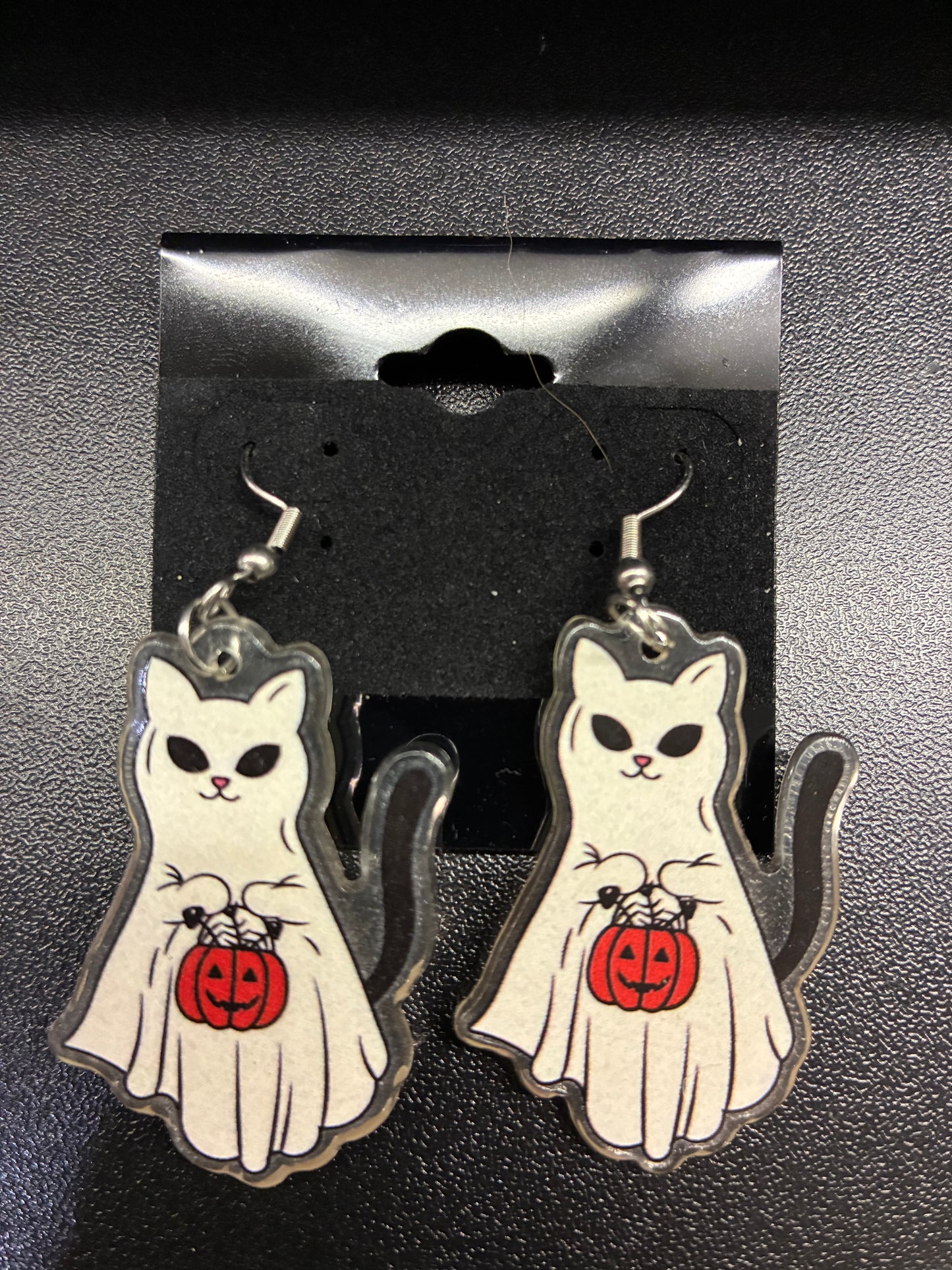 Ghost Cat Earrings