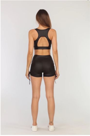 LA Society Vegan Leather Booty Shorts