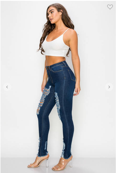 Ripped Skinny Denim Jeans
