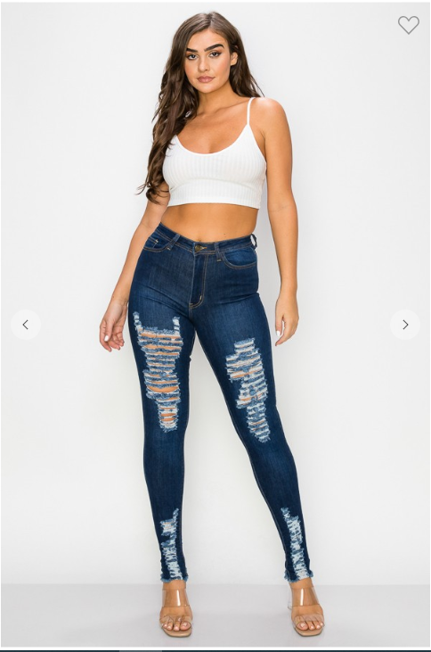 Ripped Skinny Denim Jeans