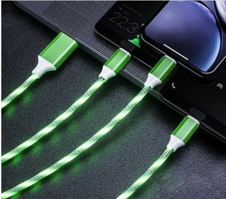 3IN1 USB LED Light UP Charging Cables