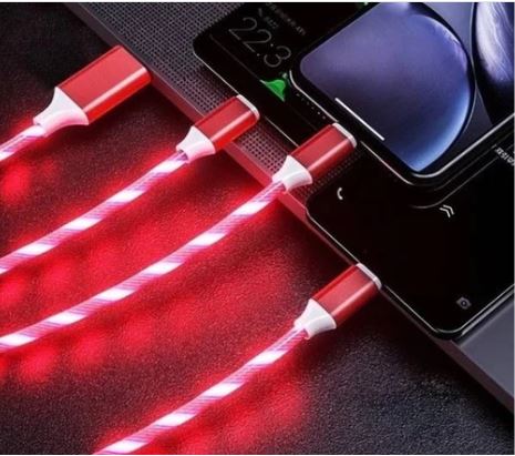 3IN1 USB LED Light UP Charging Cables
