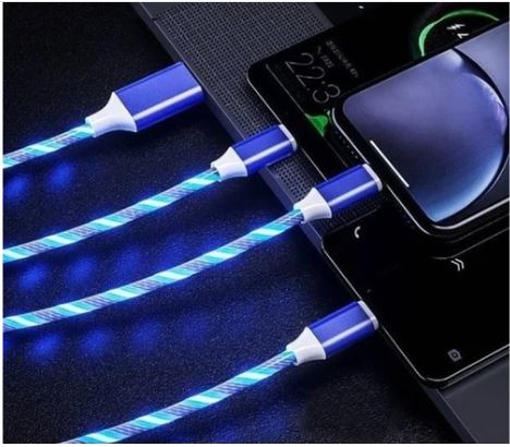 3IN1 USB LED Light UP Charging Cables