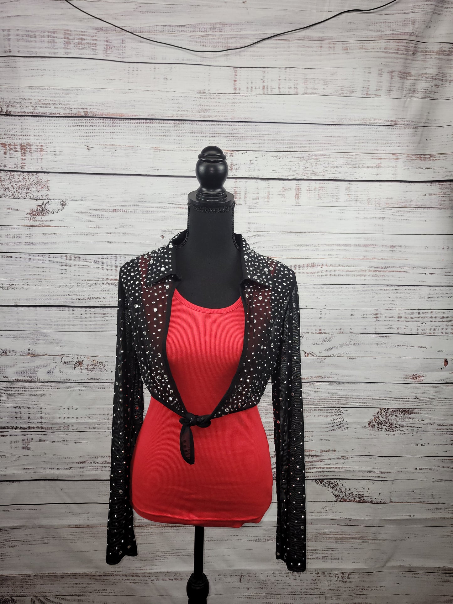 Hot and Delicious Rhinestone Crop Top