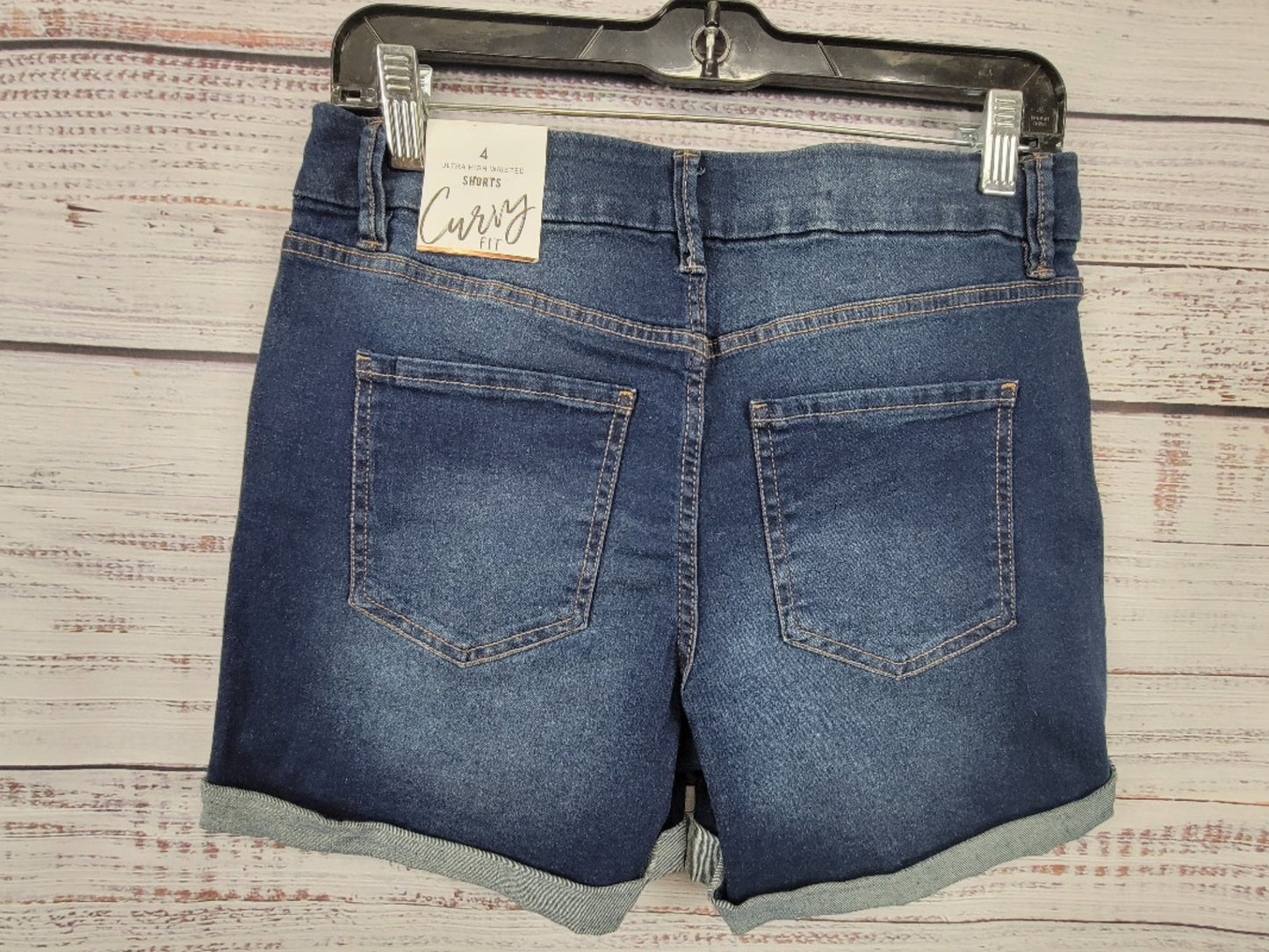 Curvy fit ultra high jean shorts