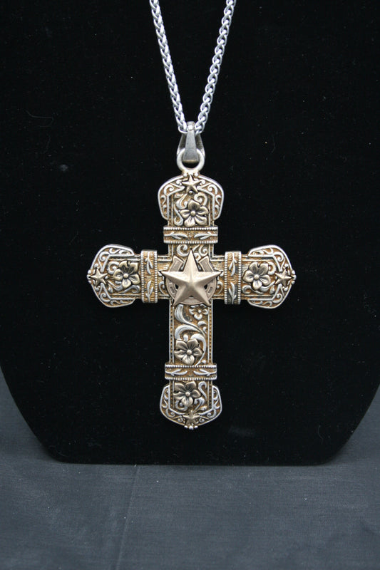 Cross/Star Necklace & Earring Set