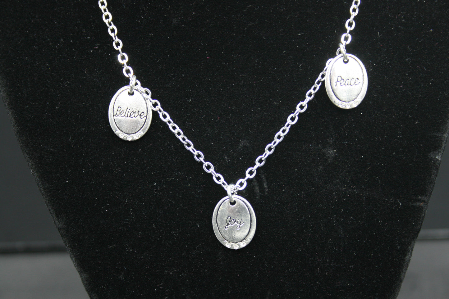 Believe Joy Peace Necklace