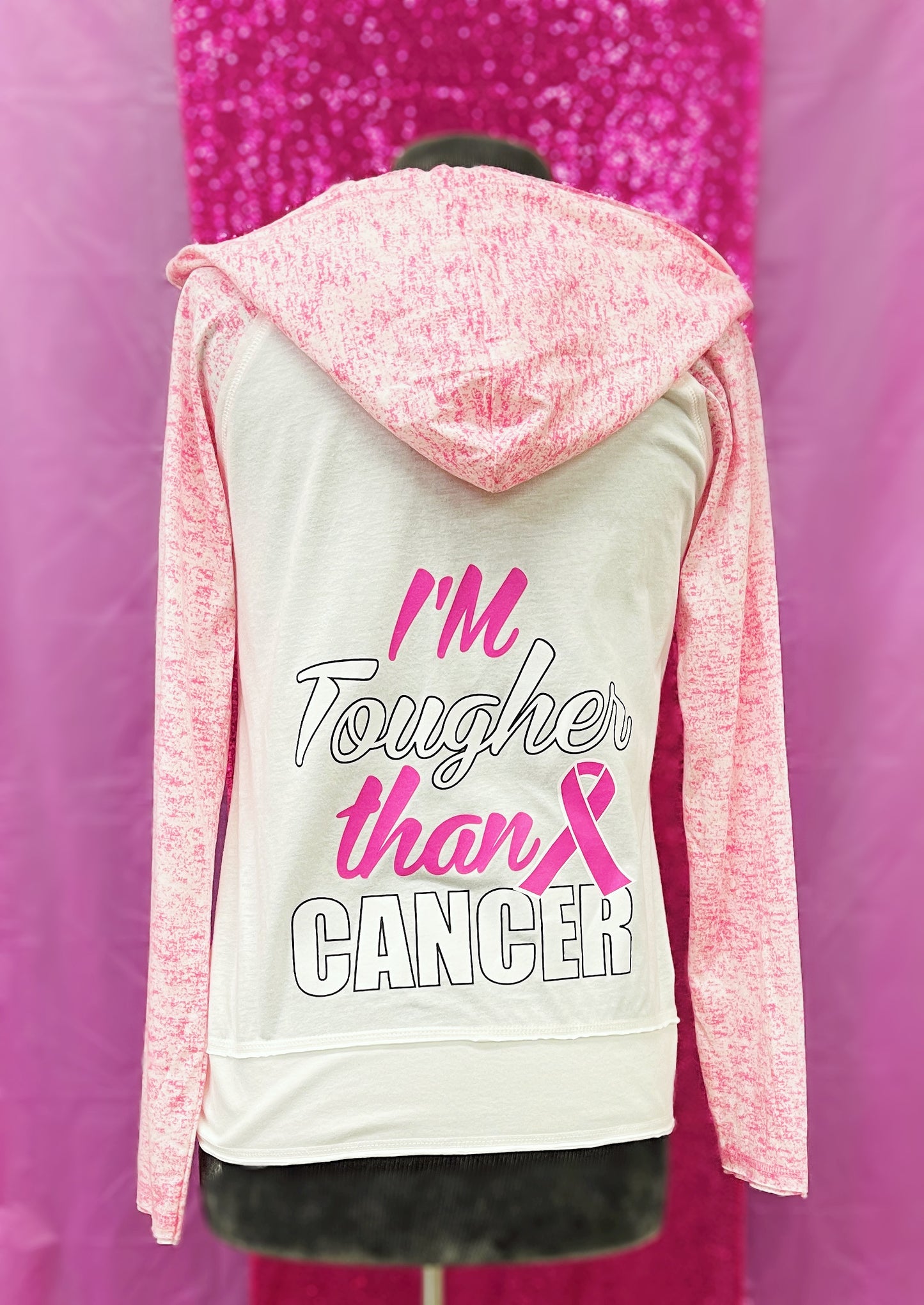 I am Tougher Than Cancer Full Zip Hoodie