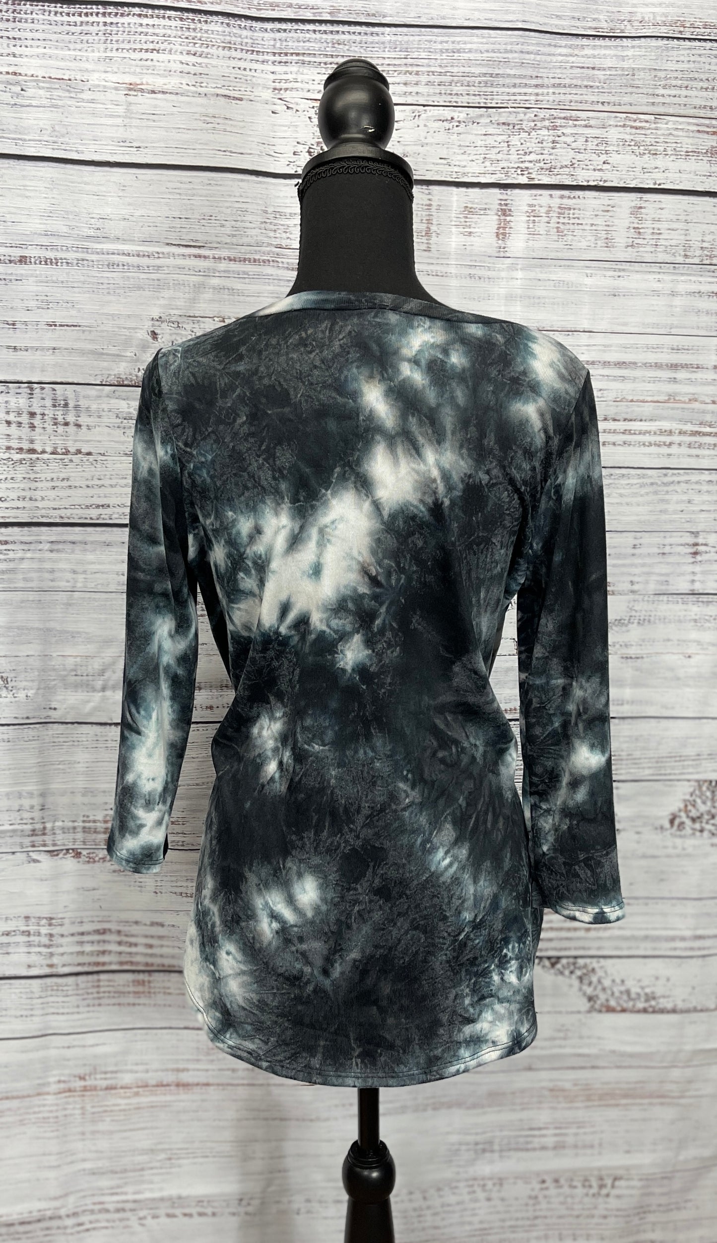 Tie Dye V-Neck Long Sleeve Top