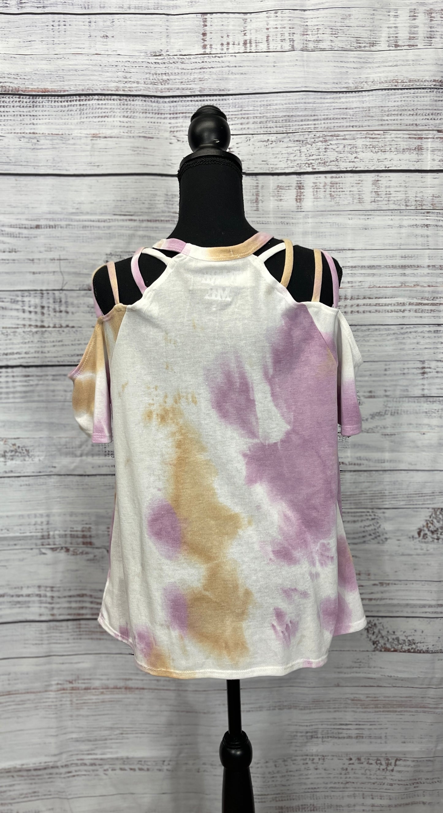 Soft Pink and Orange Tie-Dye Top