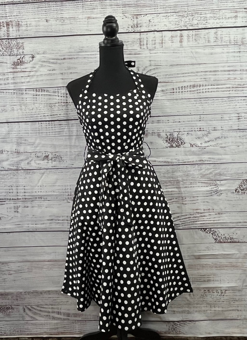 Black Polka Dot Swing Dress