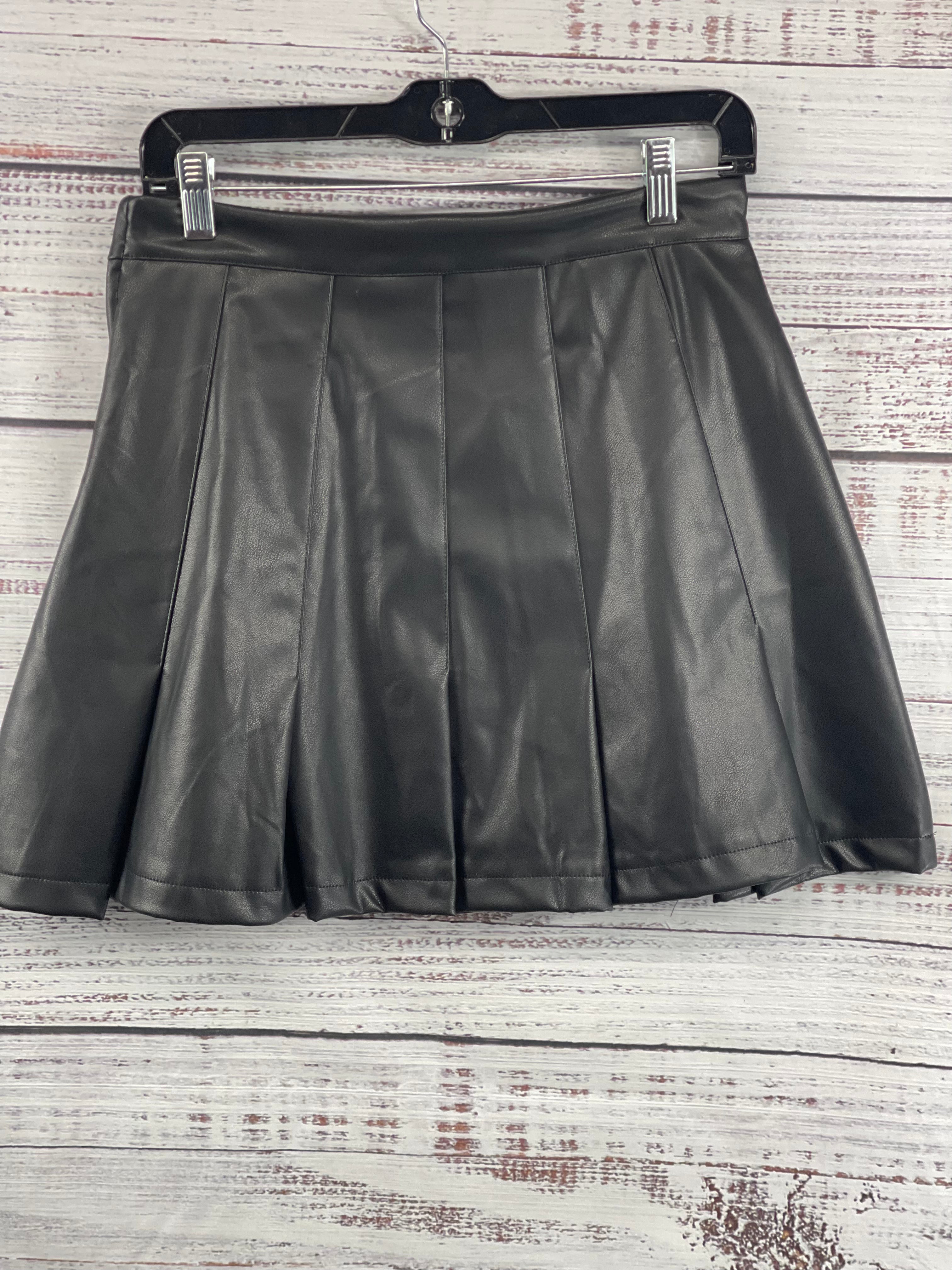 Leather tennis skirt clearance pleated