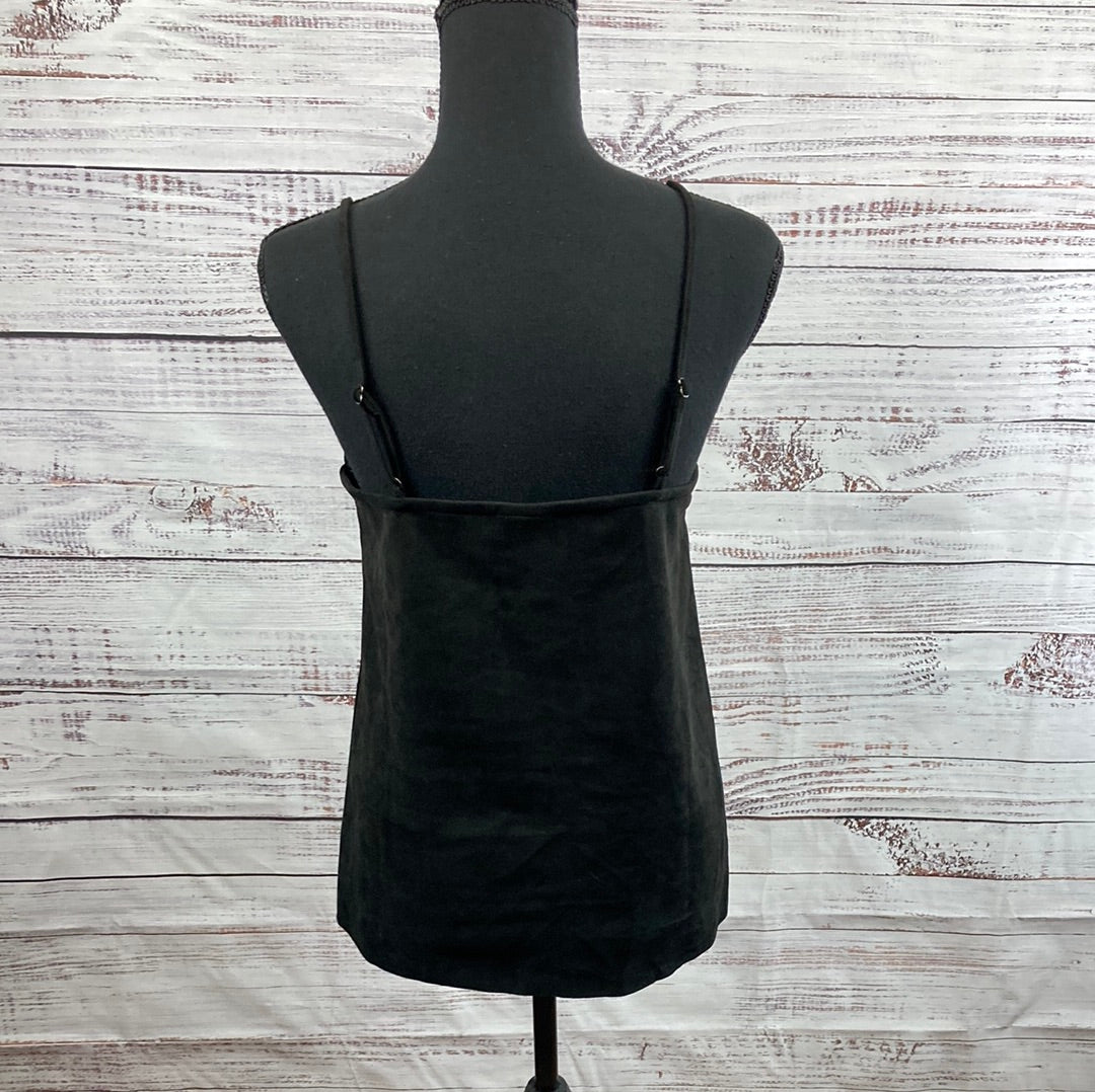 Vocal Suede Camisole With Rhinestones