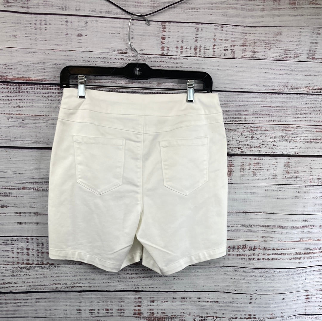 White Side Lace Up Shorts
