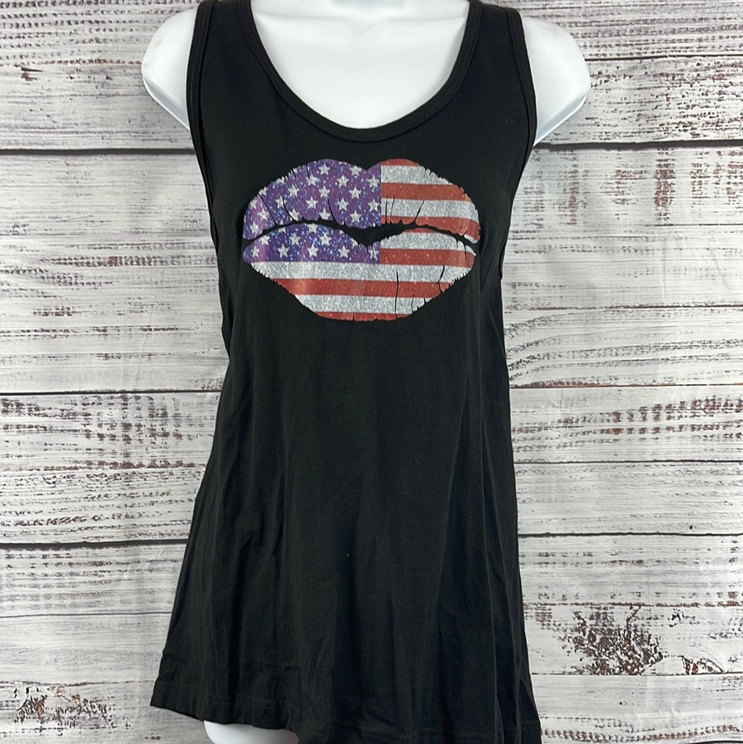 American Flag Lips Tank Top