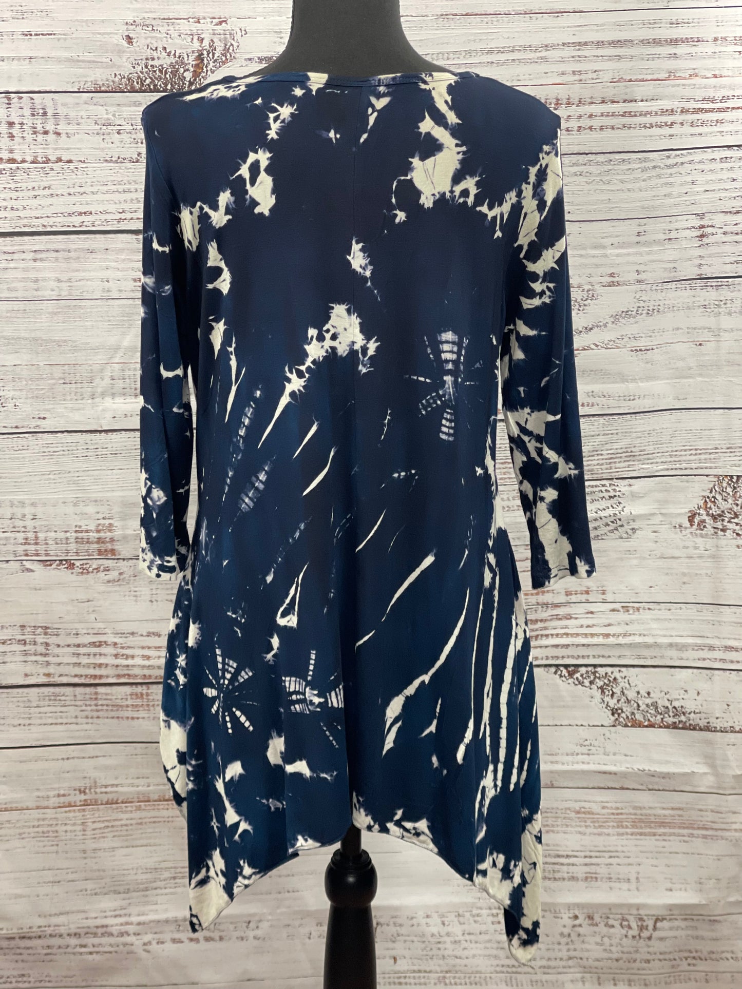 Blue and White Shark Bite Top