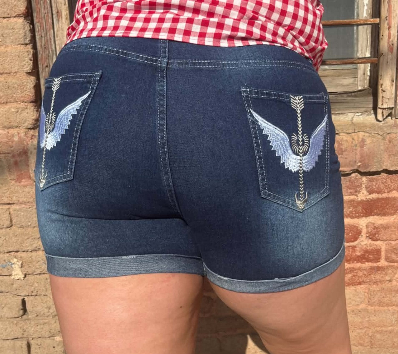 Free Spirit Embroidered Denim Shorts
