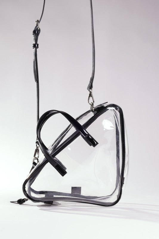 Clear PVC Triangle Bag with Shoulder Strap
