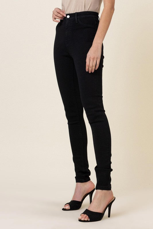 Classic High Waisted Black Skinny Jeans