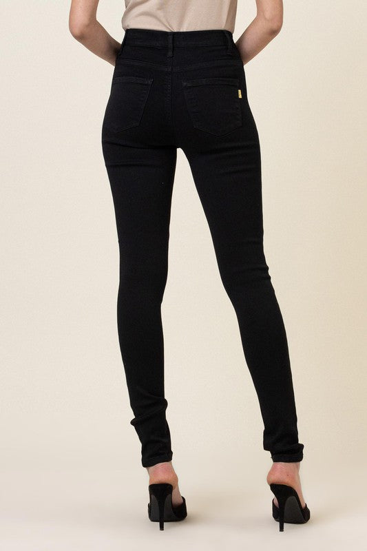 Classic High Waisted Black Skinny Jeans