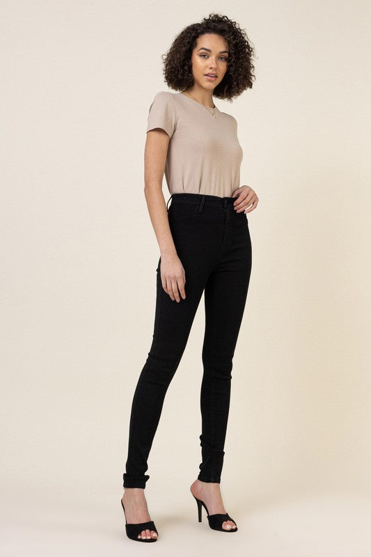 Classic High Waisted Black Skinny Jeans