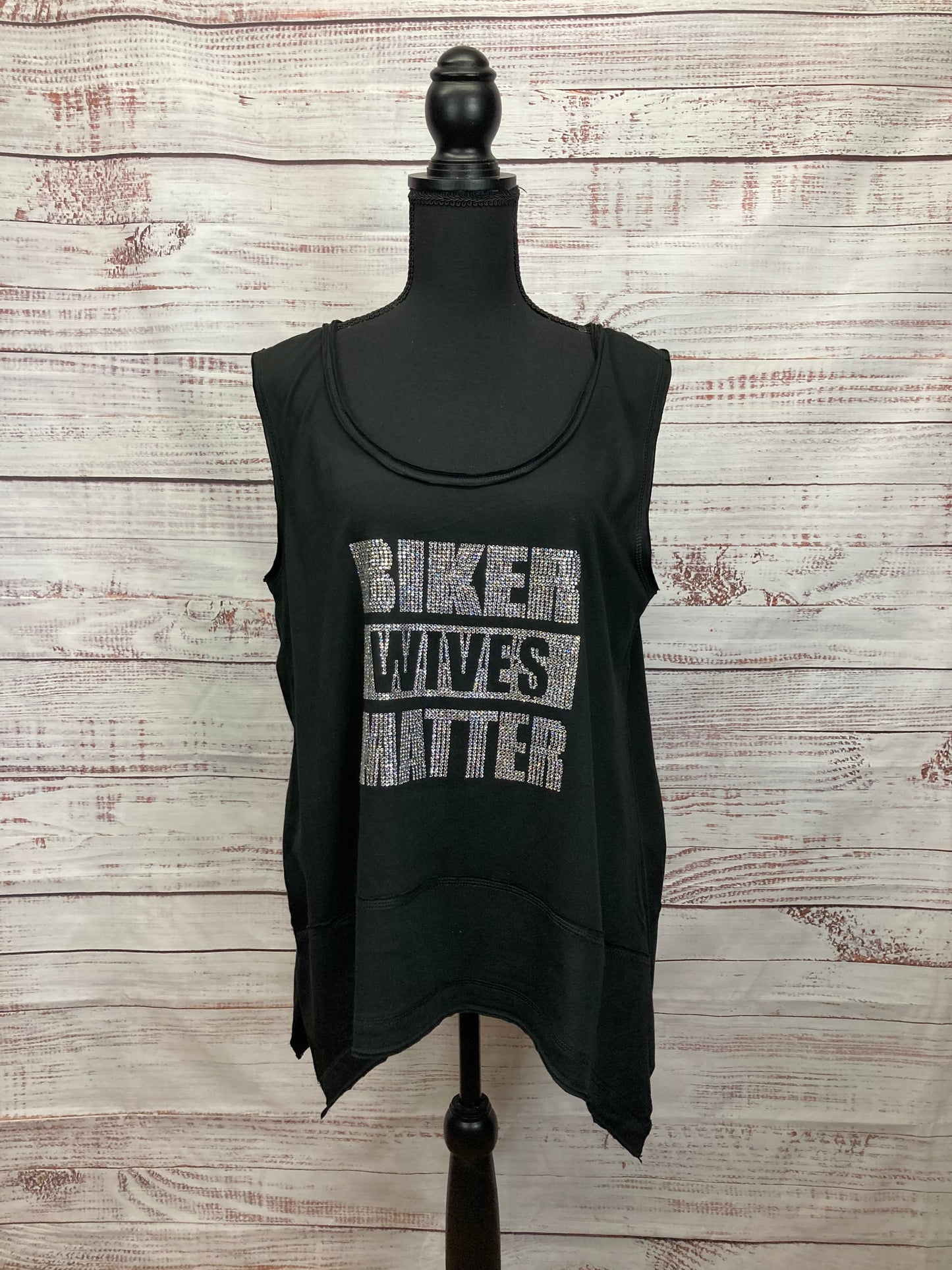 Biker Wives Matter Rhinestone Tank Top