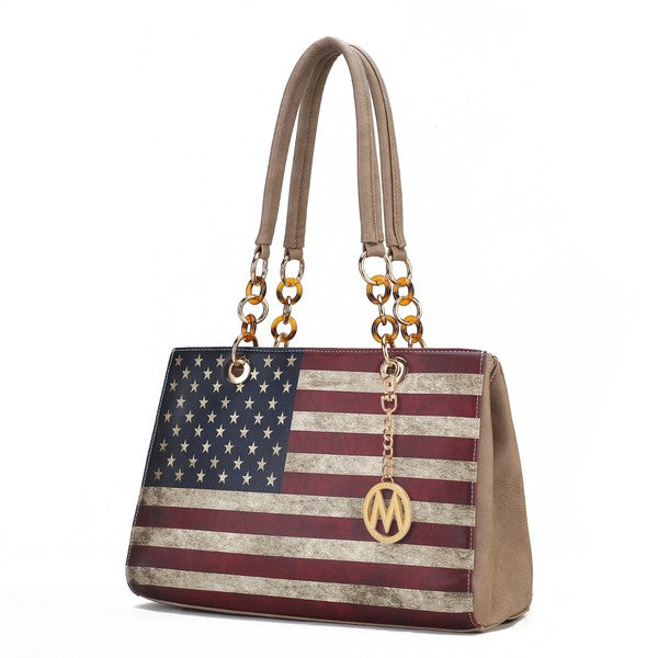MKF Collection Nevaeh Flag Women Shoulder by Mia k