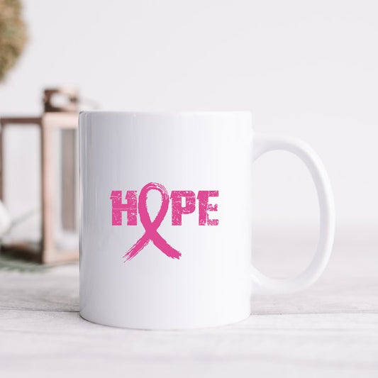 Hope Pink Ribbon Coffee Cup