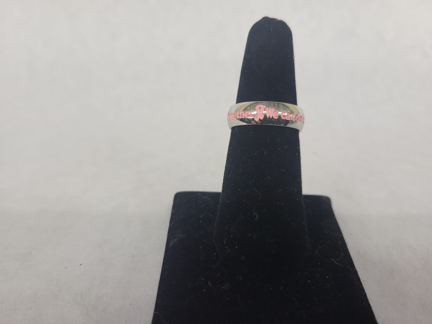 Outlaw Faith Wear "Together We Can Do It" Breast Cancer Ring