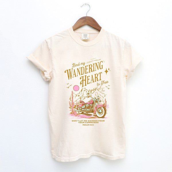 Wandering Heart Motorcycle Garment Dyed Tee