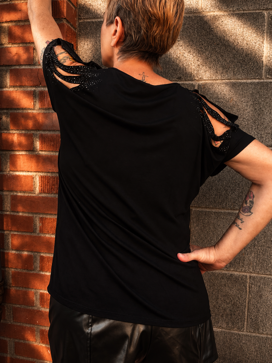 Rebel Rose Cutout Tee